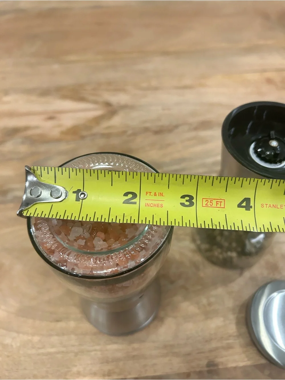 Stainless Steel Spice and Glass Jar & Grinder Set - Clear Glass Jar & Silver Lid
